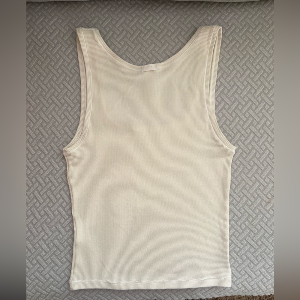 Skims Cotton Ribbed Tank Light Cream Large - Picture 8 of 12